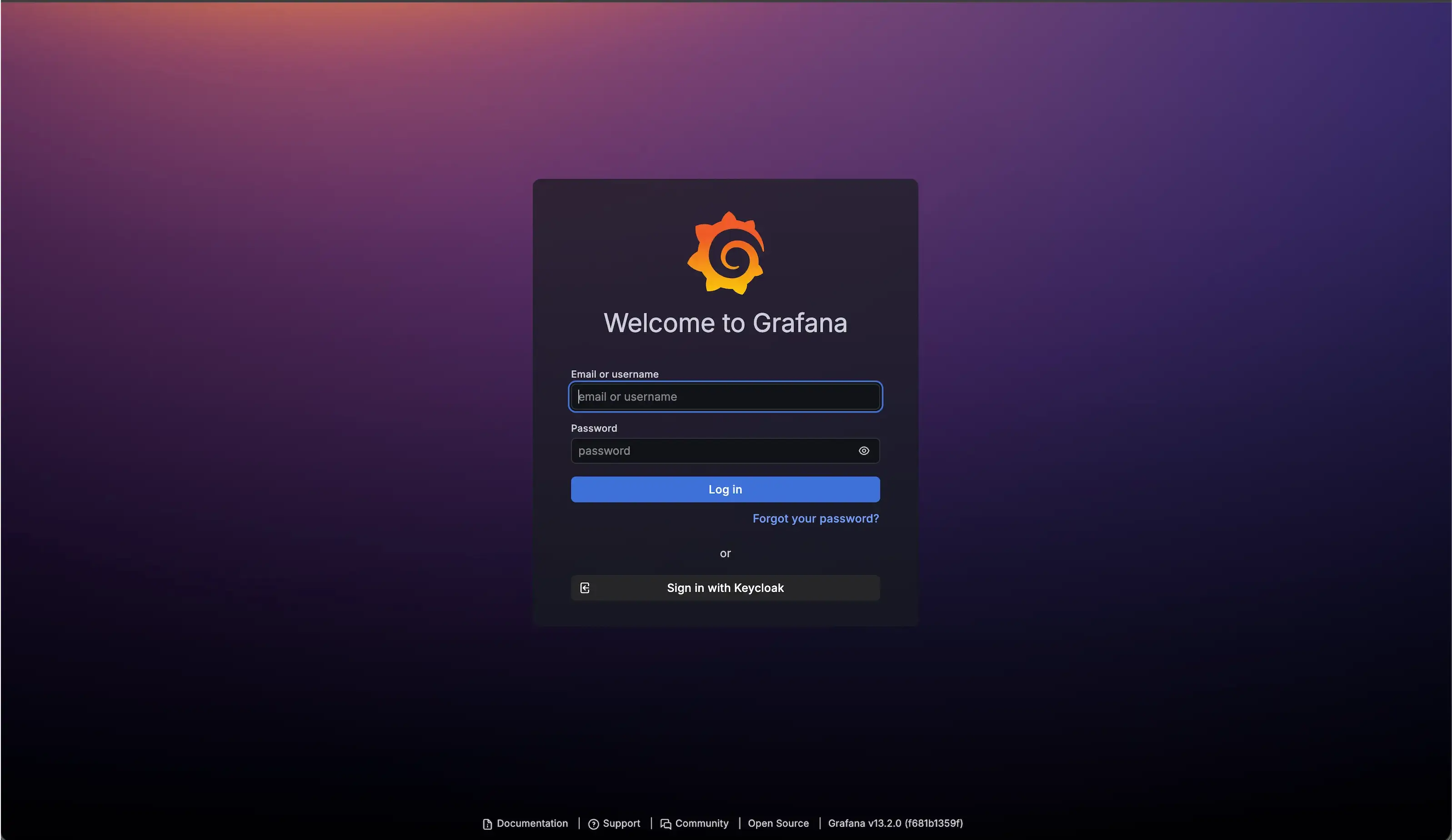 title image reading "Grafana Dashboard Login"