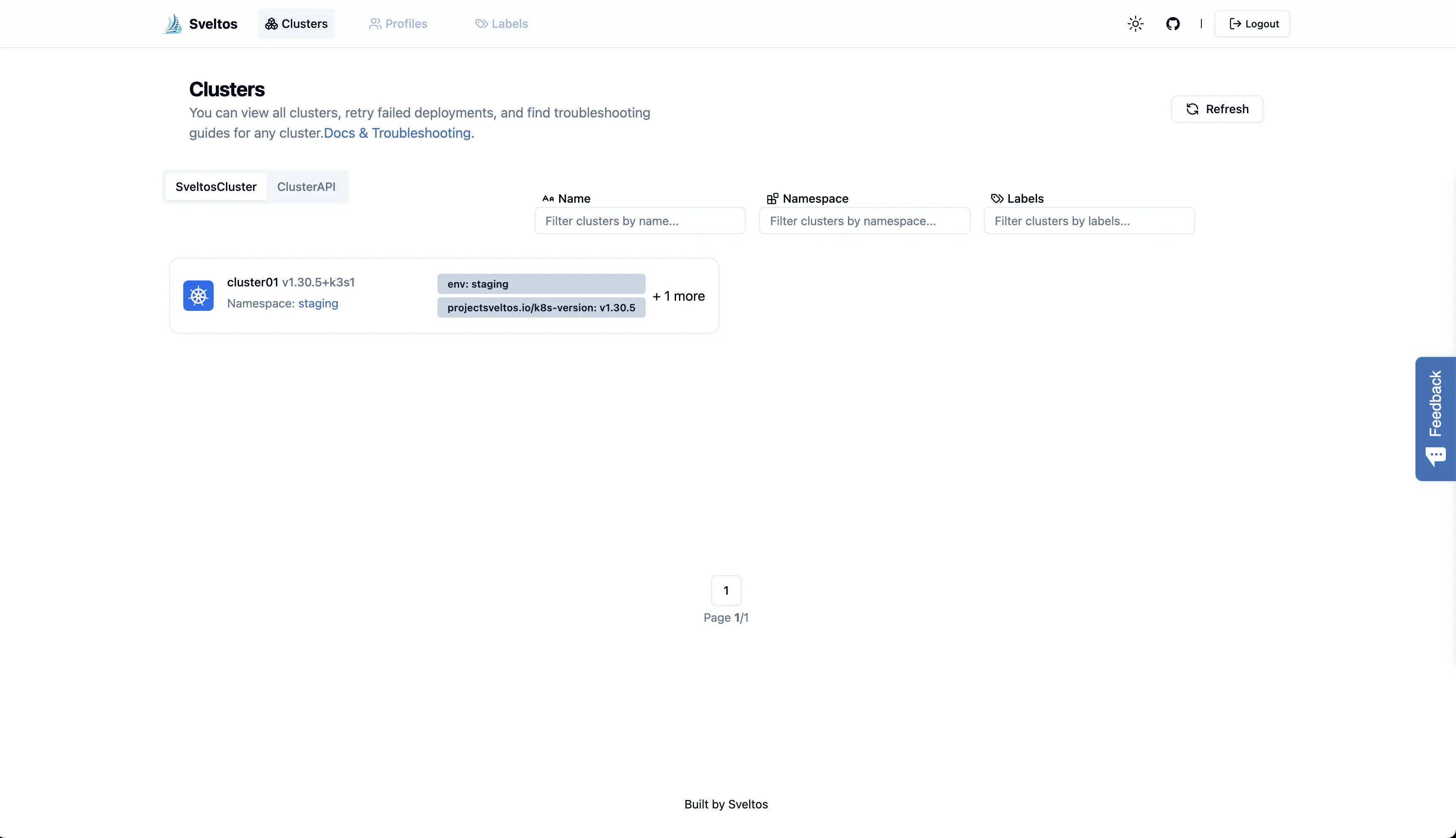 title image reading &quot;Sveltos Dashboard 01&quot;